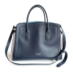 Kate Spade Knott Stripe Medium Satchel Bag with Crossbody Strap